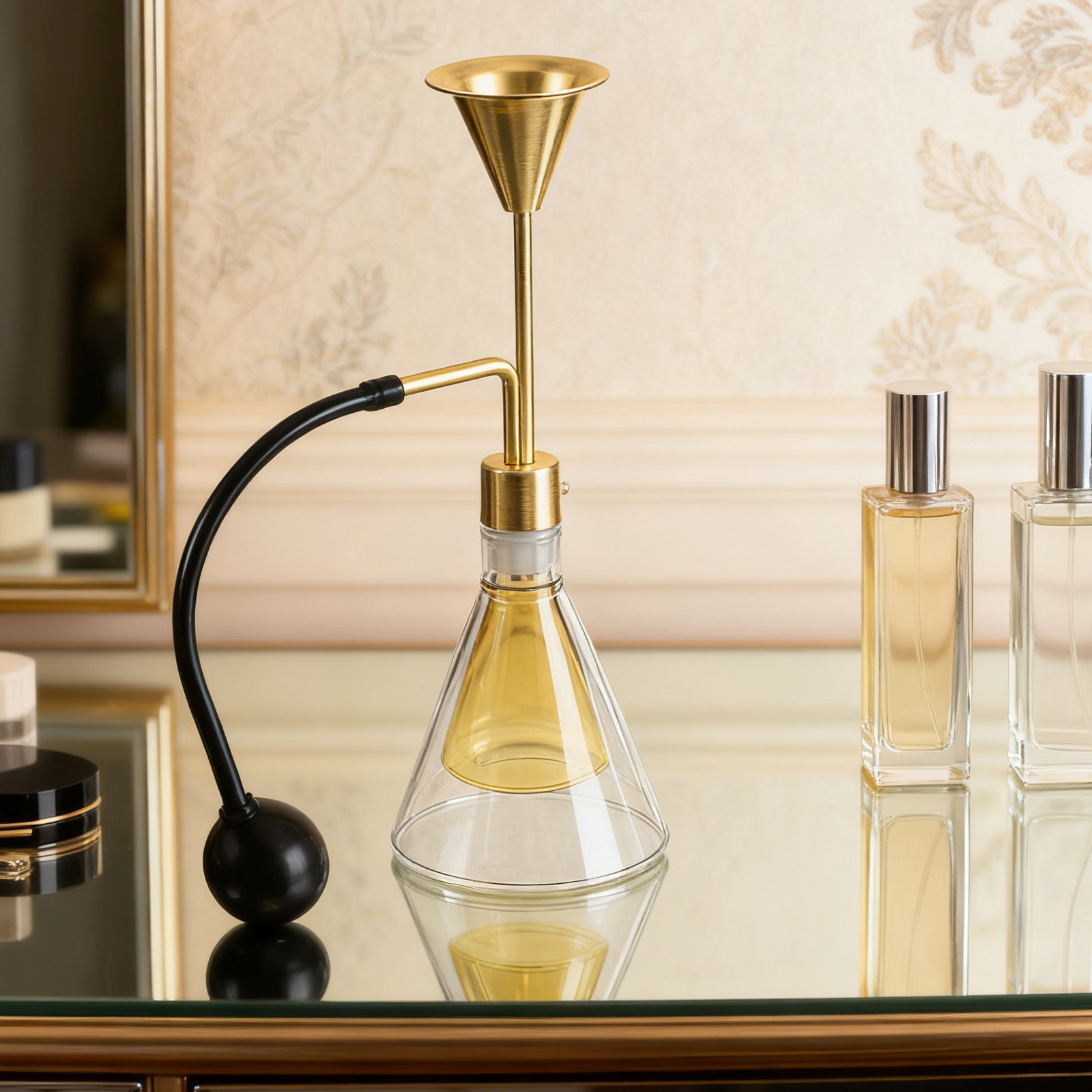 Home Fragrance Oils - Doppelwandige Glasflasche für ätherische Öle, Aromatherapie-Parfüm-Probeflasche