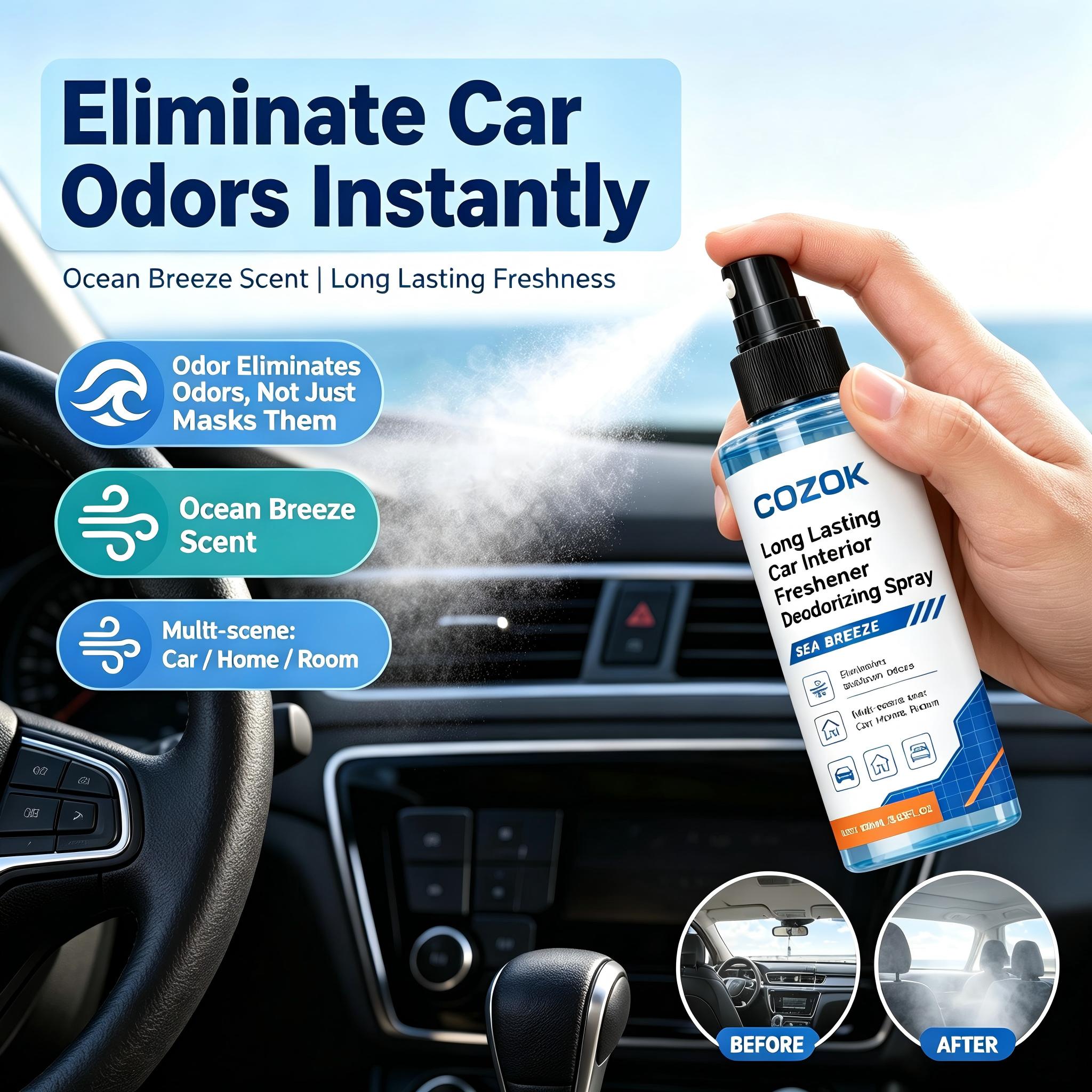 Home Fragrance Ocean Breeze - Ocean Breeze Auto-Lufterfrischer-Spray, langanhaltender Geruchsentferner und