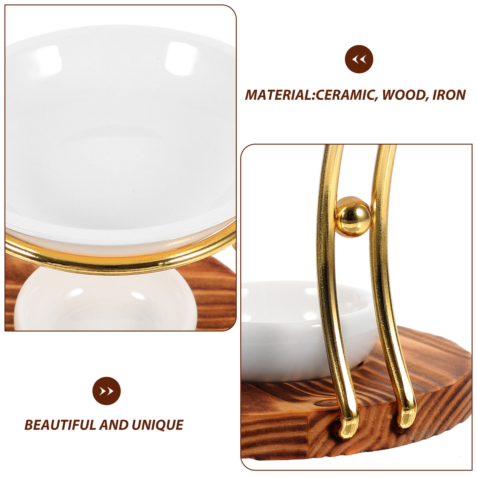 1 Set Holz-Keramik-Eisen-Aroma – Ceramic Oil Burner Bewertung und Preis
